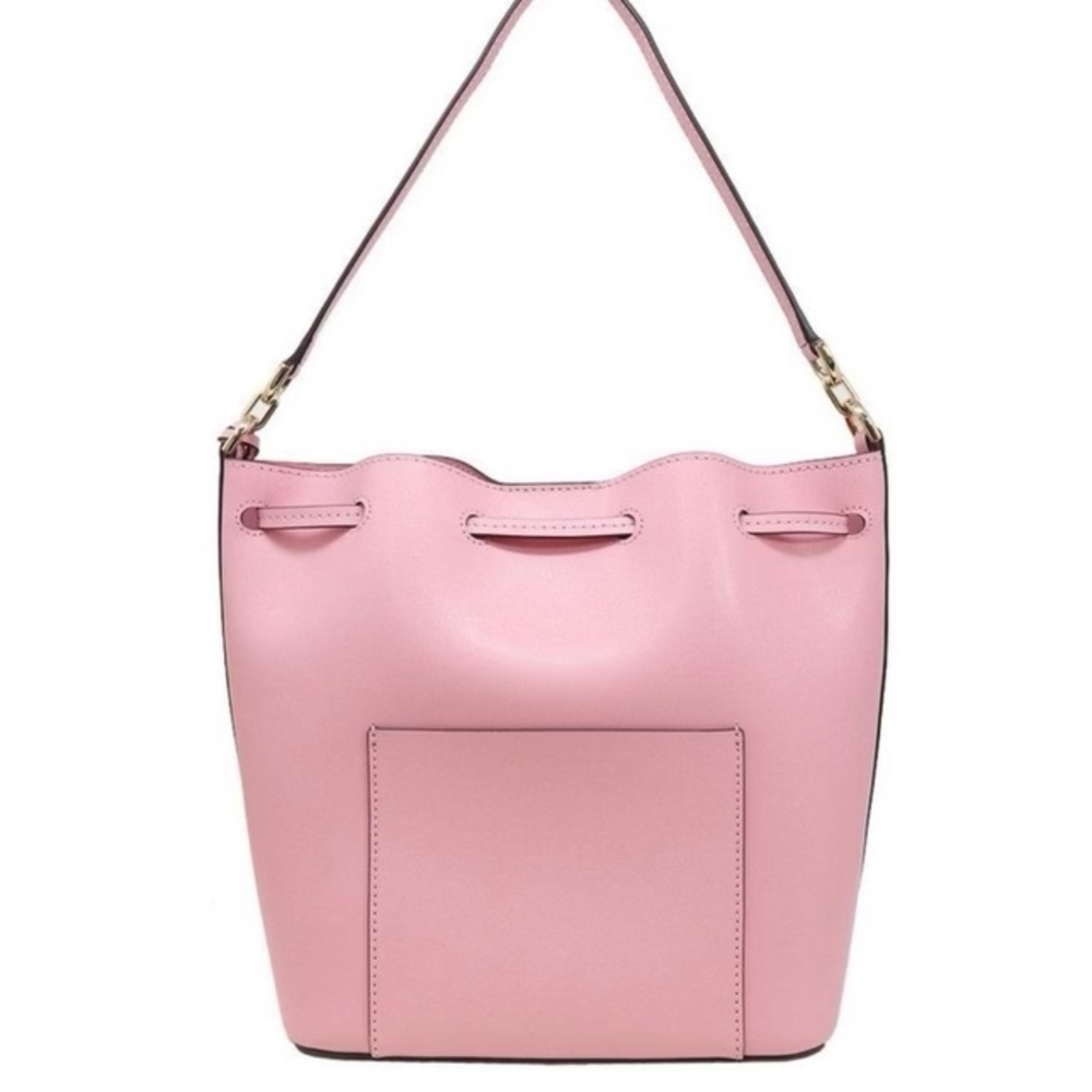 Michael Kors Eden Leather Medium Bucket Shoulder Bag Carnation - Picture 4 of 7